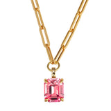 Octa Gold Necklace - Light Rose