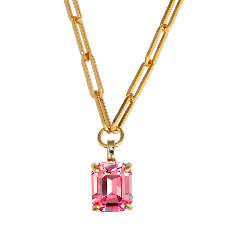 Octa Gold Necklace - Light Rose