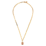 Octa Gold Necklace - Peach