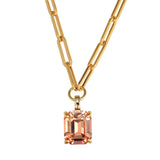 Octa Gold Necklace - Peach