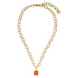 Ramina Gold Necklace - Coral