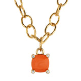 Ramina Gold Necklace - Coral