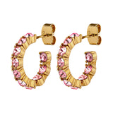 Raquel Gold Earrings - Light Rose