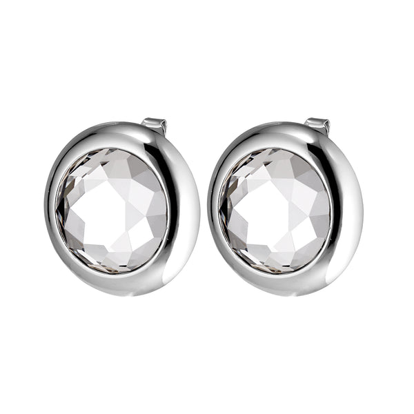 Rivoli Shiny Silver Earrings