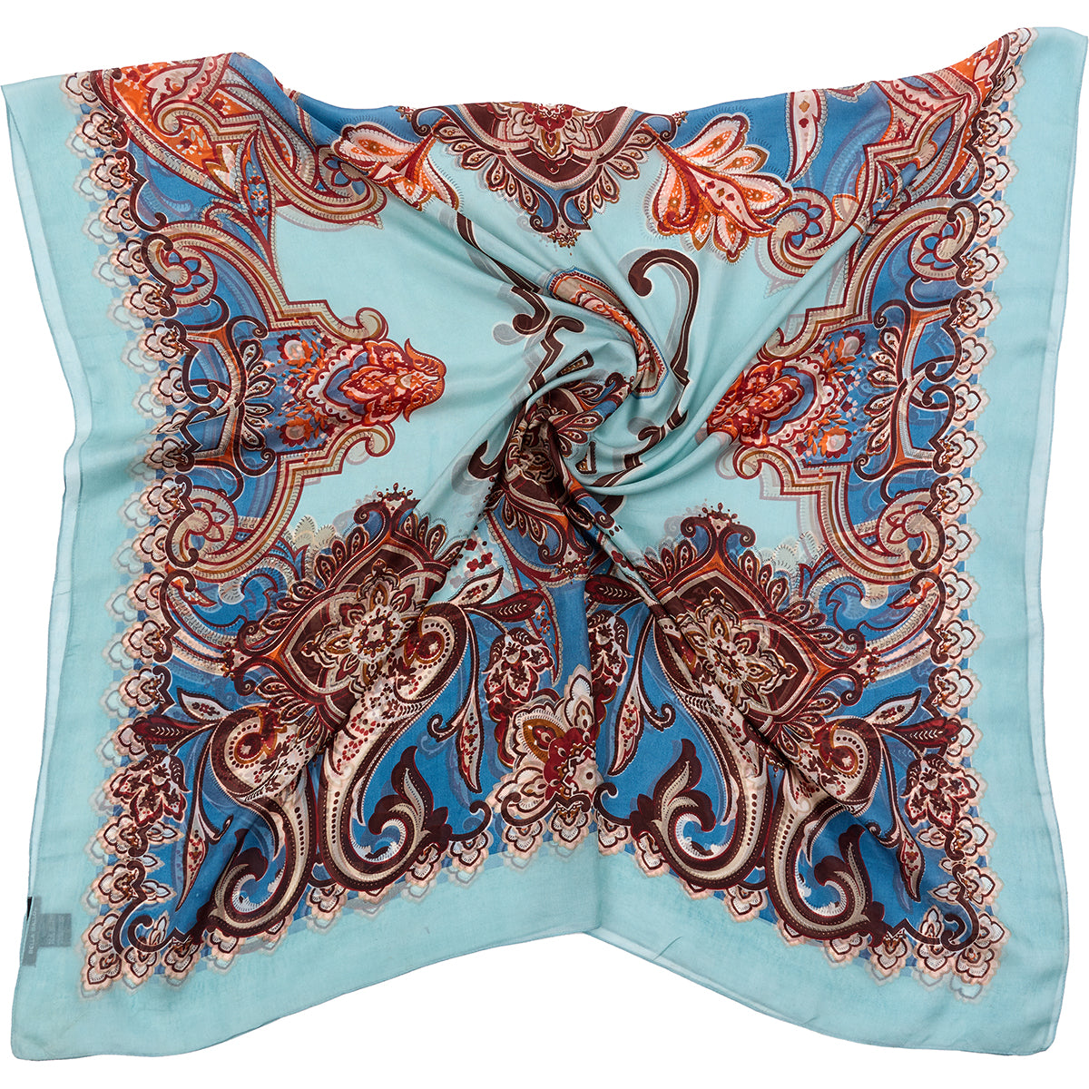 Royal Paisley Silk Scarf, Blue