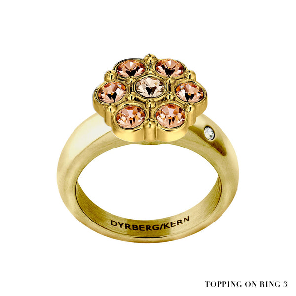 Salma Gold Interchangeable Ring Topper - Golden
