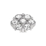 Salma Shiny Silver Interchangeable Ring Topper - Crystal