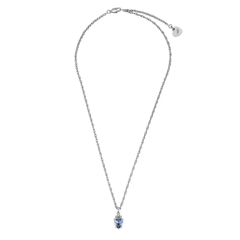 Spira Shiny Silver Pendant Necklace, Light Blue Dyrberg/Kern NZ