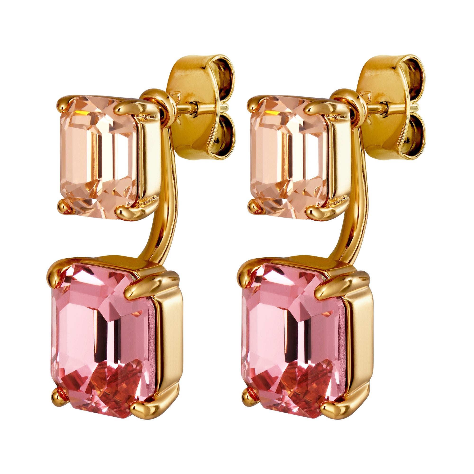 Teti Gold Earrings - Light Rose / Peach