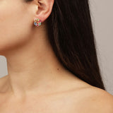 Ursula Shiny Silver Earrings - Pastel Multi