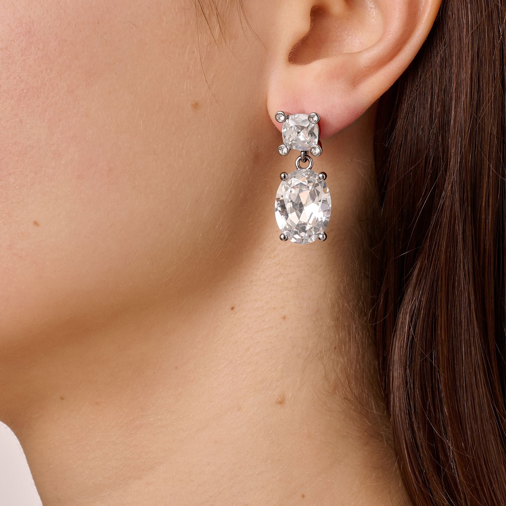 Antonia Shiny Silver Earrings - Dyrberg/Kern NZ