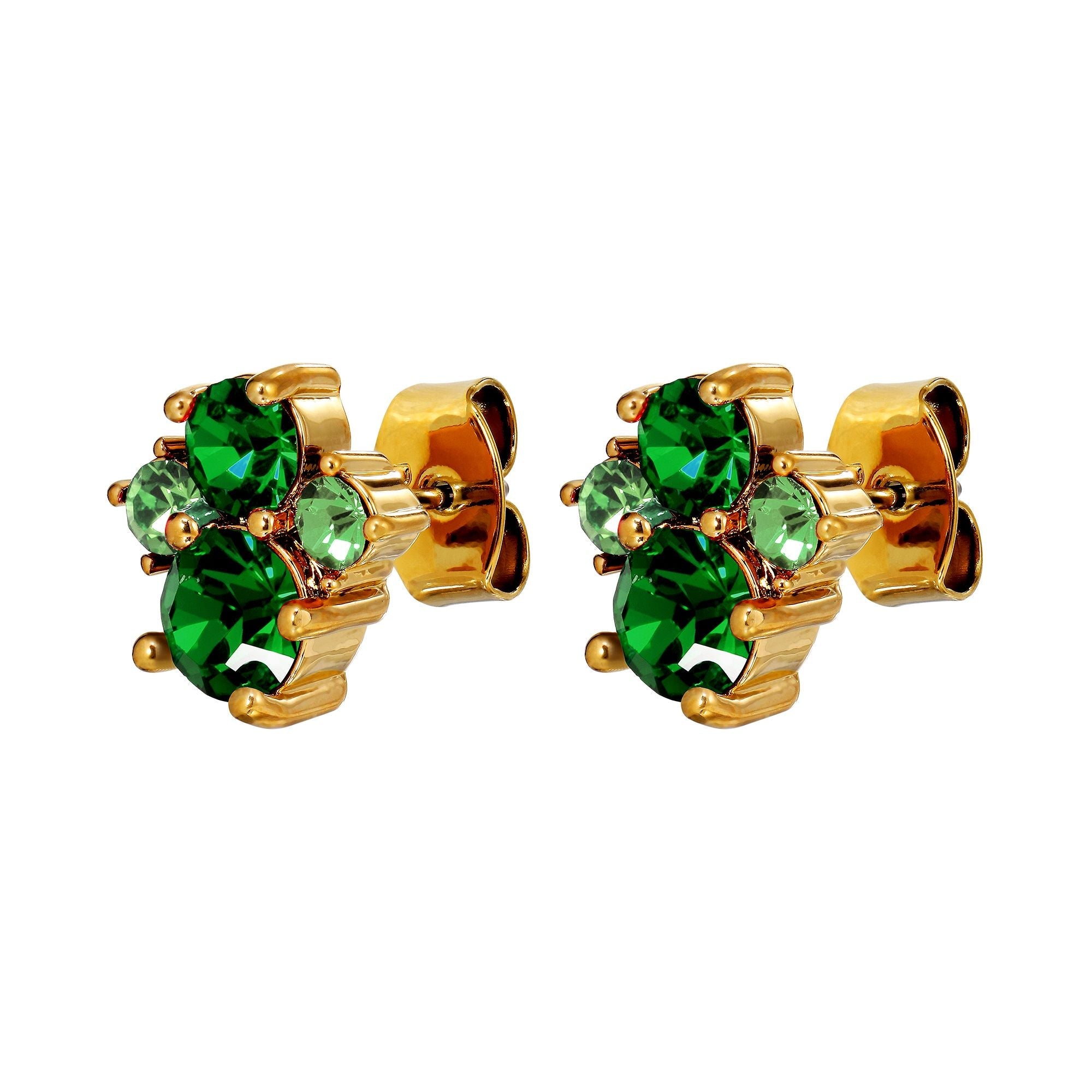 Billis Gold Earrings - Green Mix - Dyrberg/Kern NZ