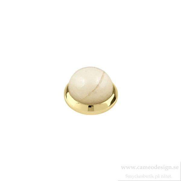 Bud Gold Interchangeable Ring Topper - Sand Marble