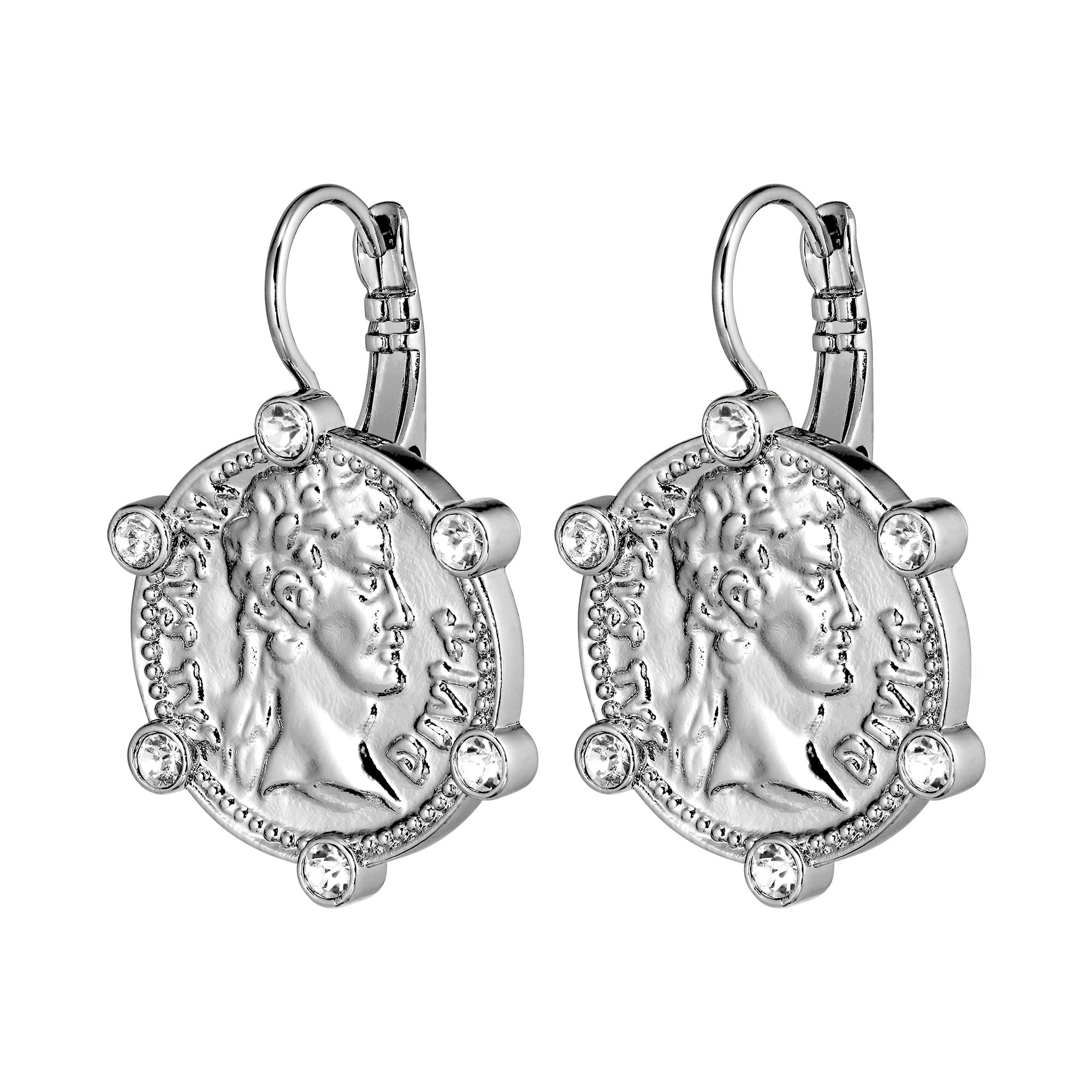 Como Shiny Silver Earrings - Dyrberg/Kern NZ