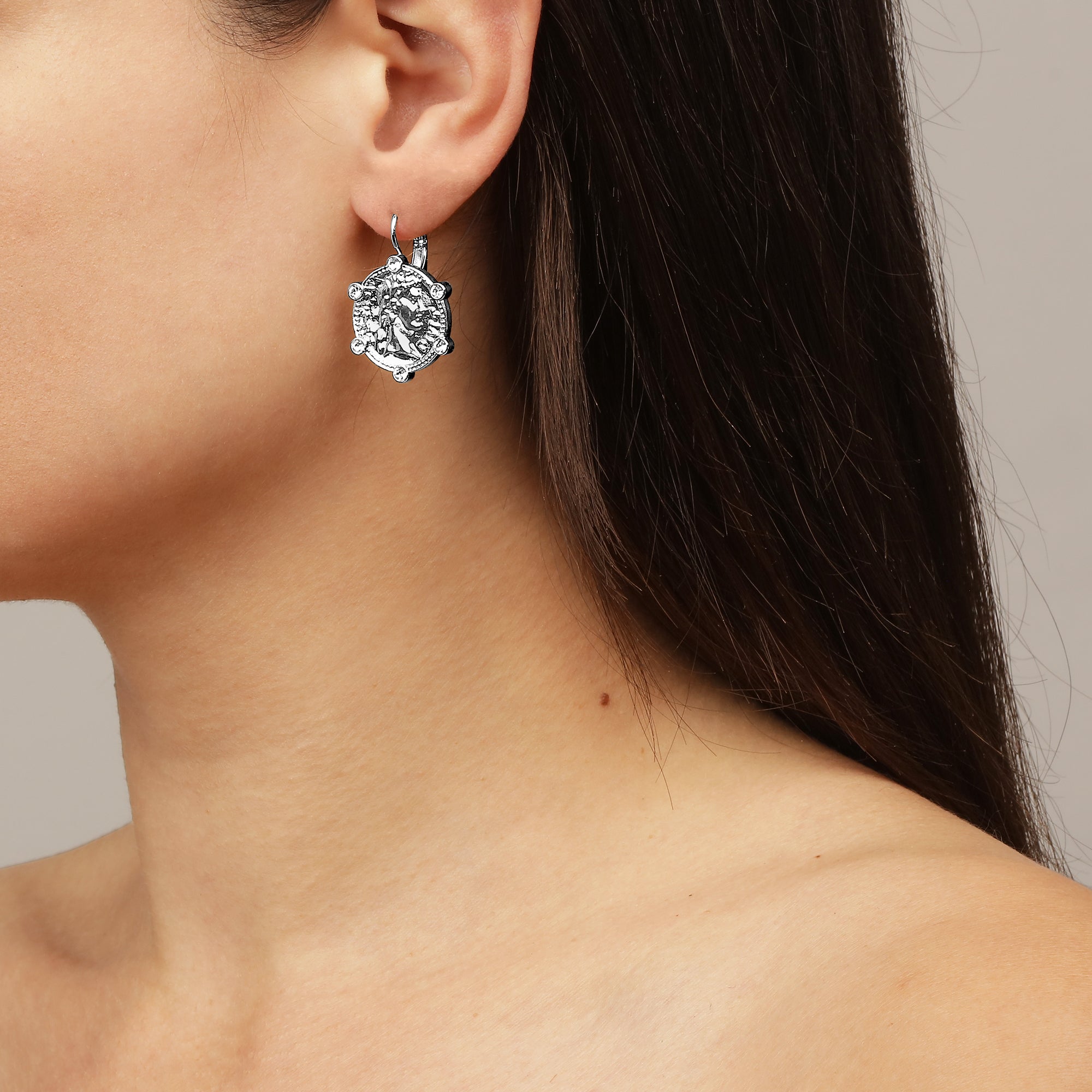 Como Shiny Silver Earrings - Dyrberg/Kern NZ