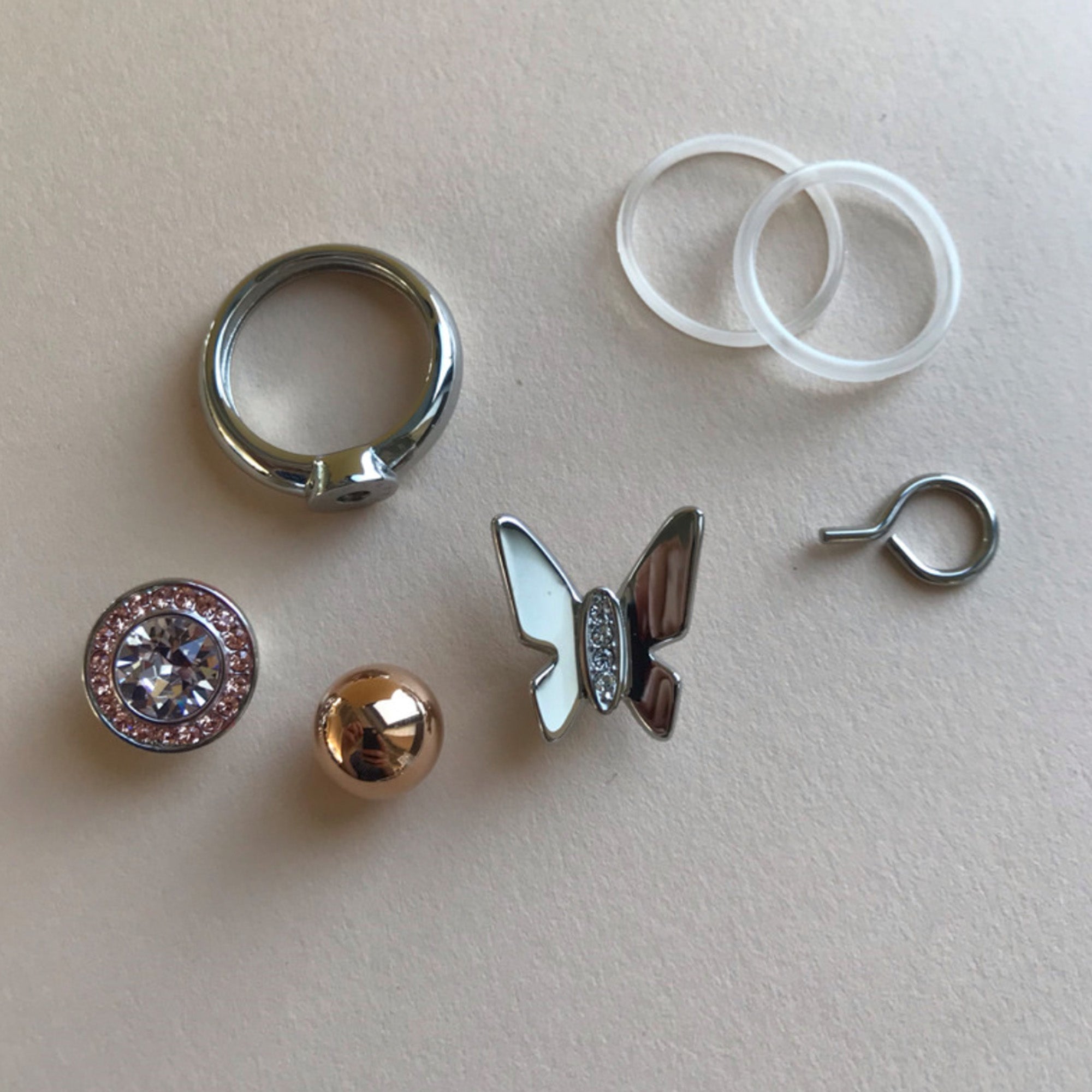 Compliments Ring Set: Shiny Silver Ring + Essence + Grace + Freedom - Dyrberg/Kern NZ
