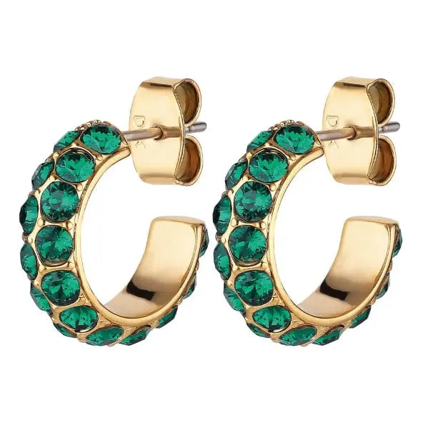 Heidi Gold Earrings - Emerald Green Dyrberg/Kern NZ