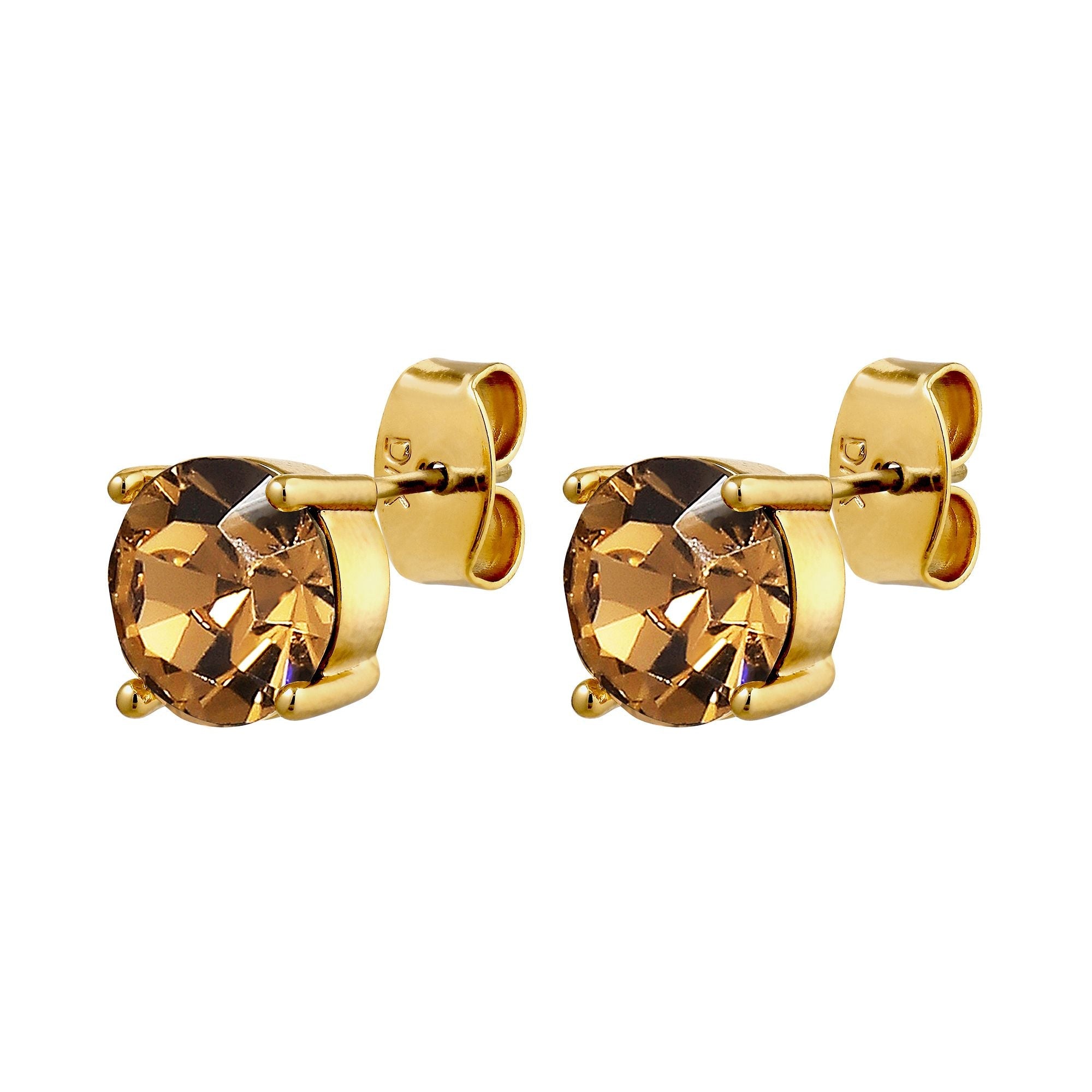 Daze Gold Earrings - Brown - Dyrberg/Kern NZ