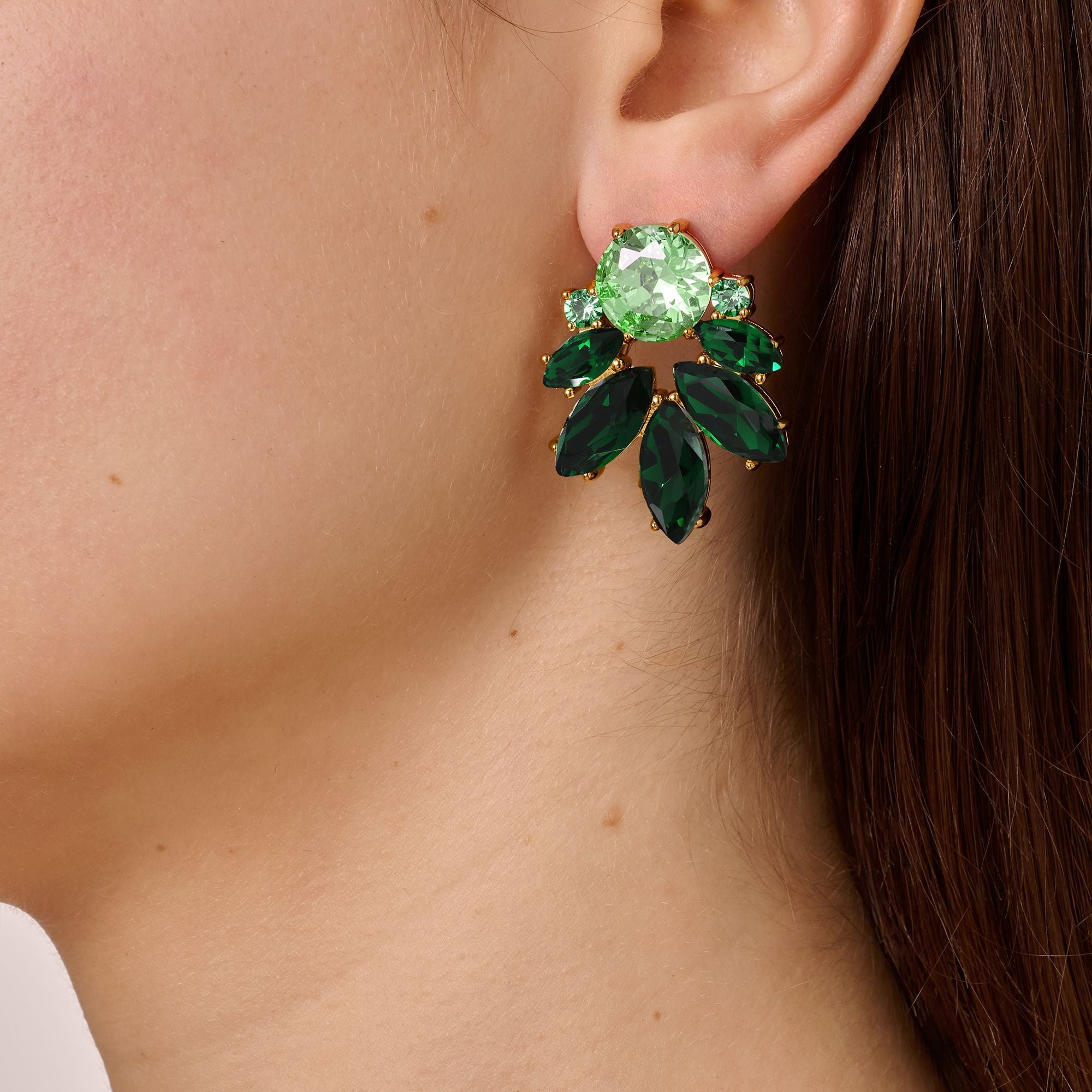 Drago Gold Earrings - Green - Dyrberg/Kern NZ