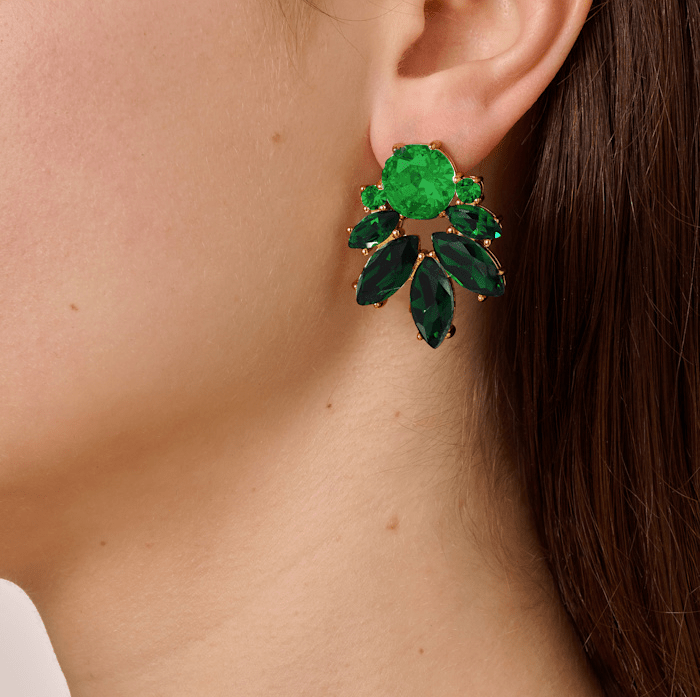 Drago Gold Earrings - Green - Dyrberg/Kern NZ