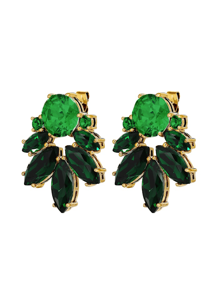 Drago Gold Earrings - Green - Dyrberg/Kern NZ