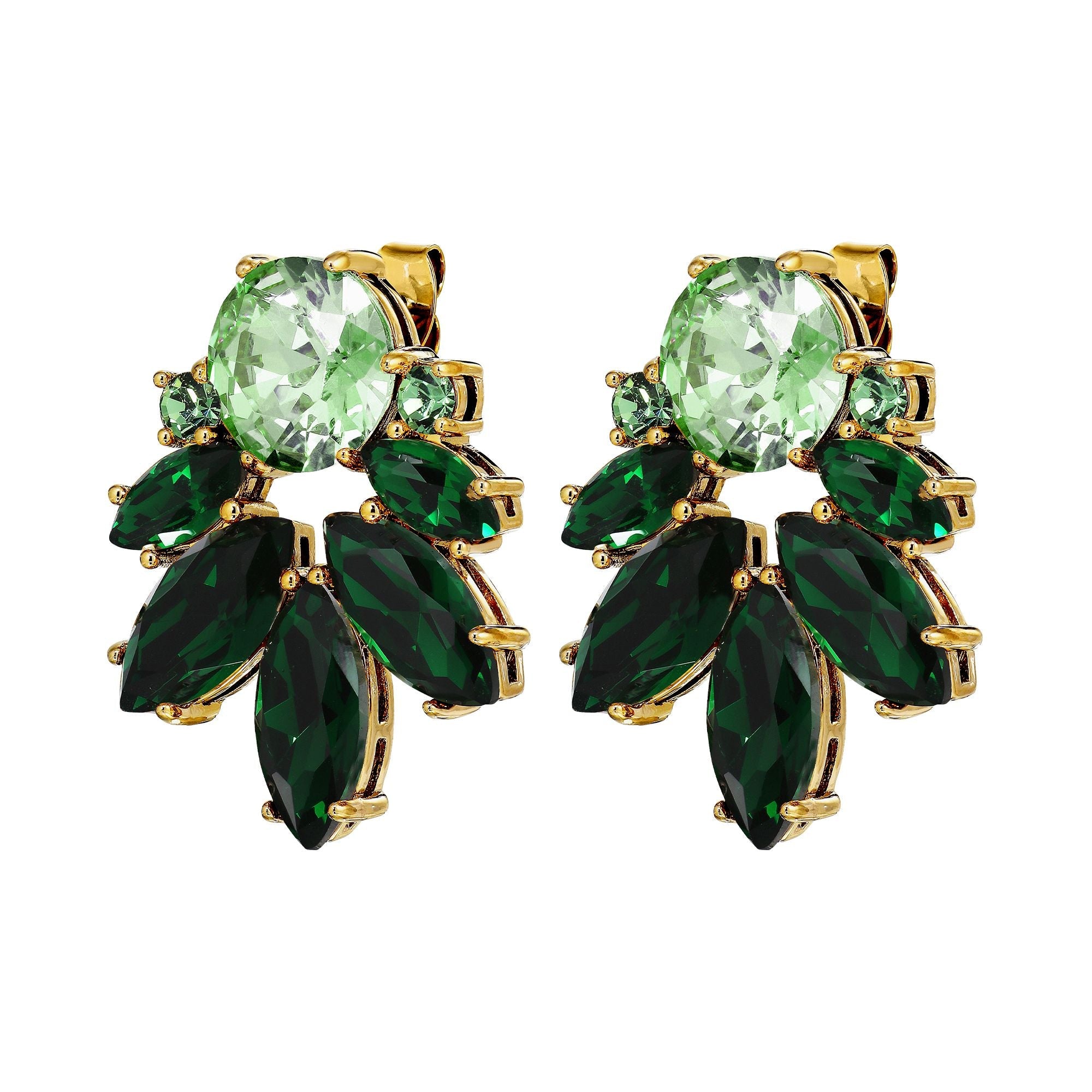Drago Gold Earrings - Green - Dyrberg/Kern NZ