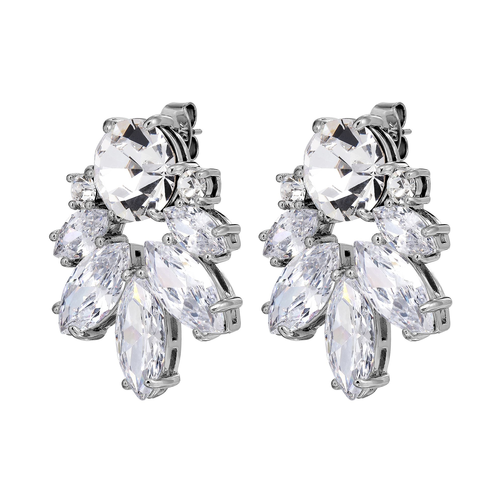 Drago Shiny Silver Earrings - Dyrberg/Kern NZ