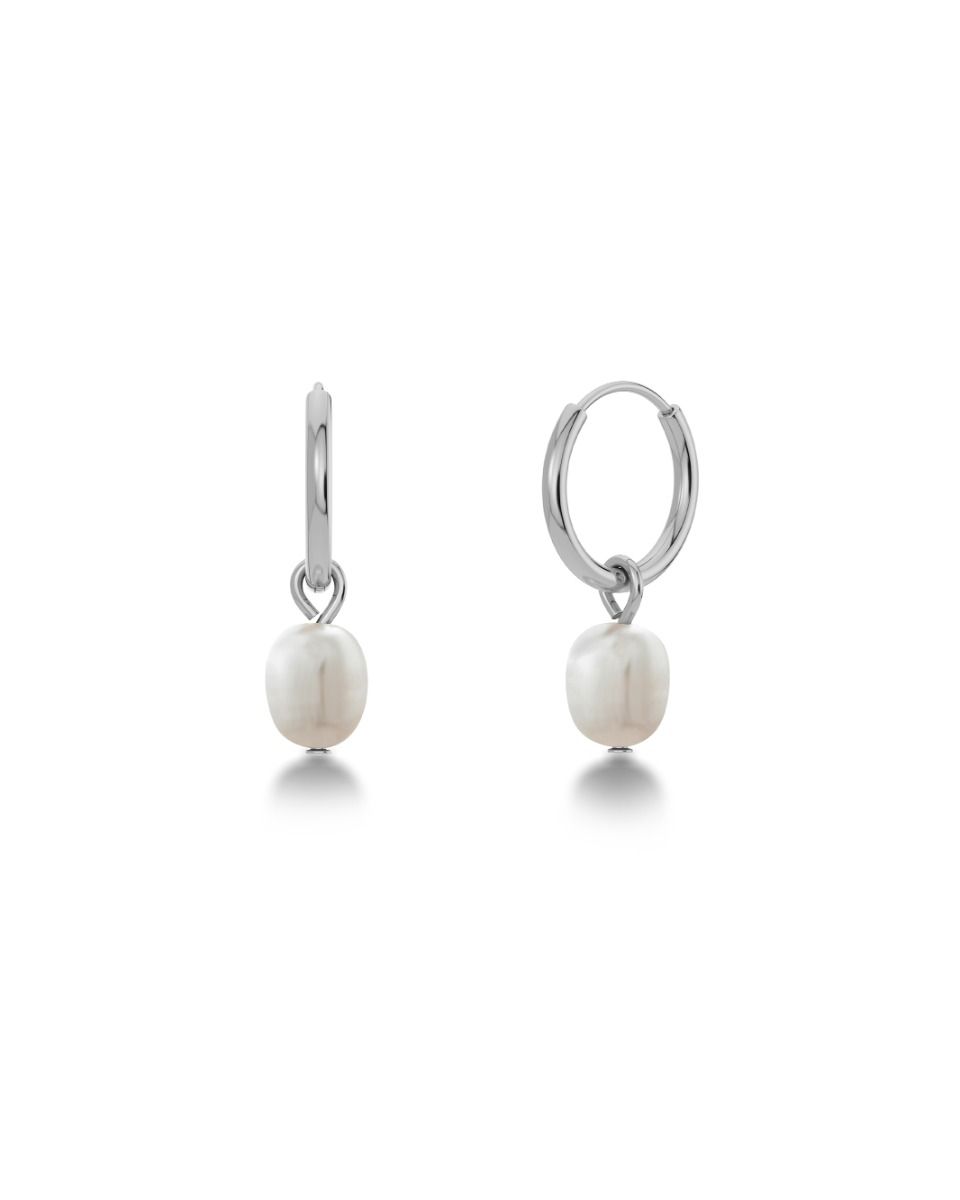 Perla Hoops Silver EdbladNZ