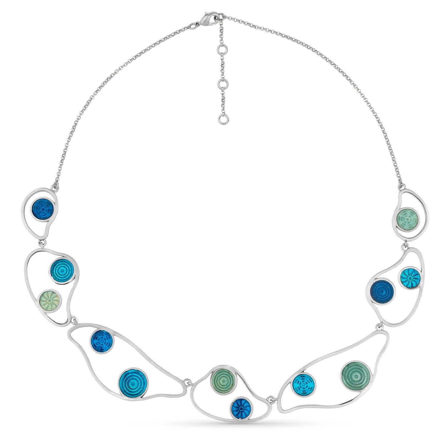 Gaudi Silver Wavy Statement Necklace - Dyrberg/Kern NZ
