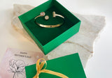 Interchangeable Gold Bracelet with Toppers