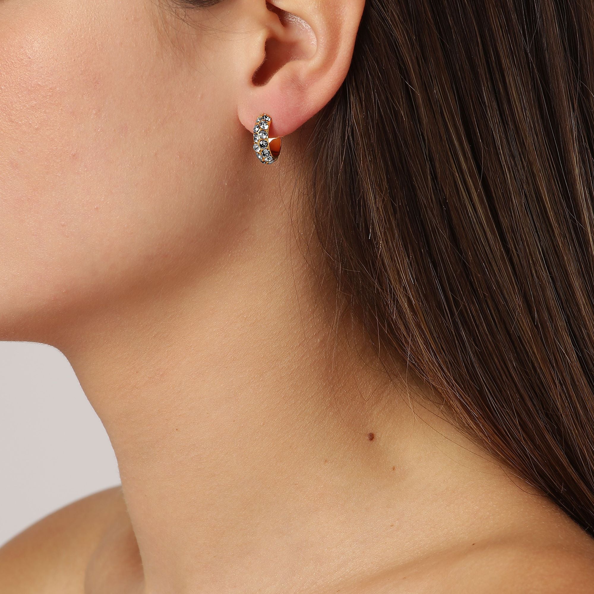 Heidi Gold Earrings - Grey - Dyrberg/Kern NZ