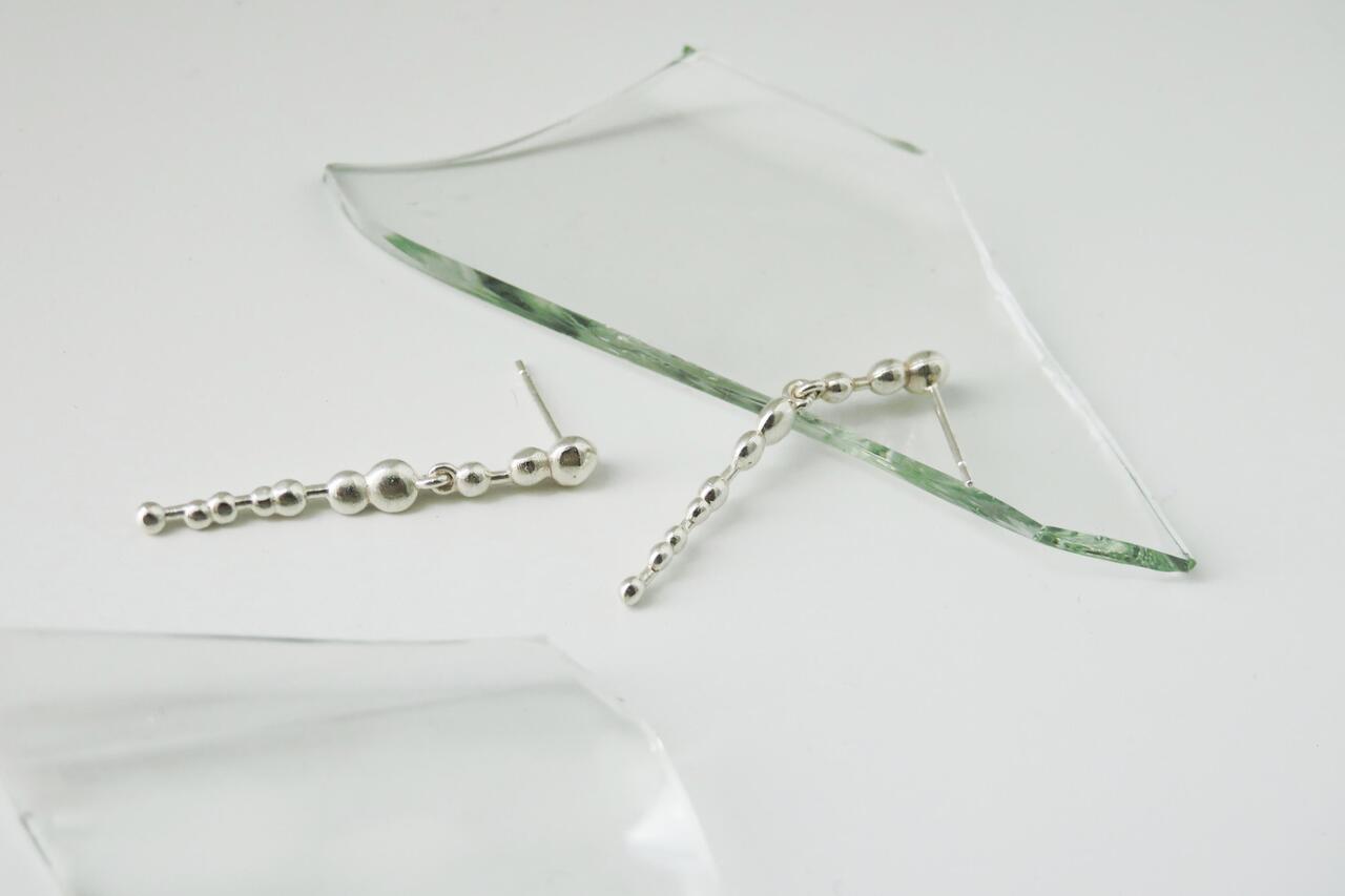 Malvasia Silver Earrings Long Single Drop - Dyrberg/Kern NZ