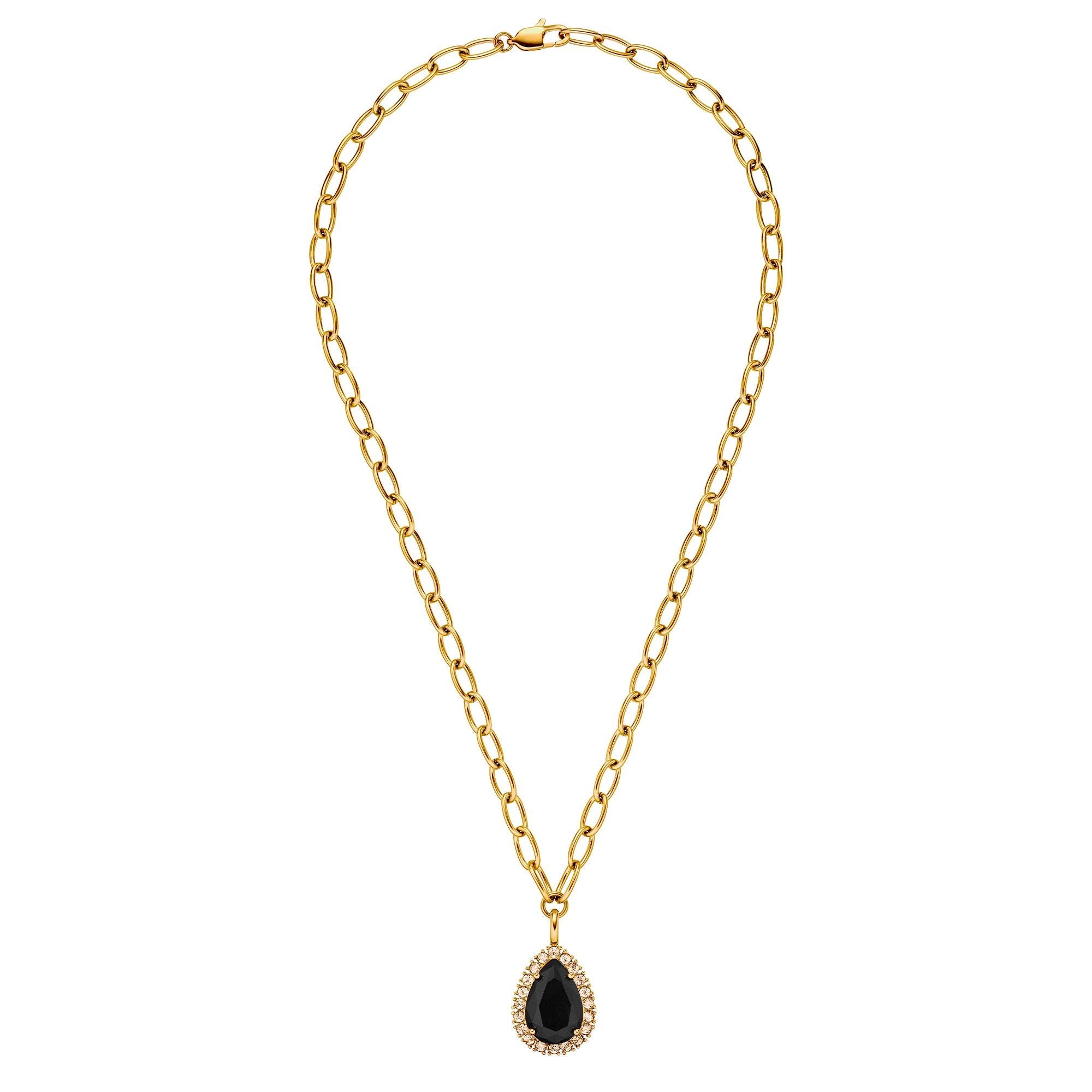 Metta Gold Necklace - Black /Golden - Dyrberg/Kern NZ