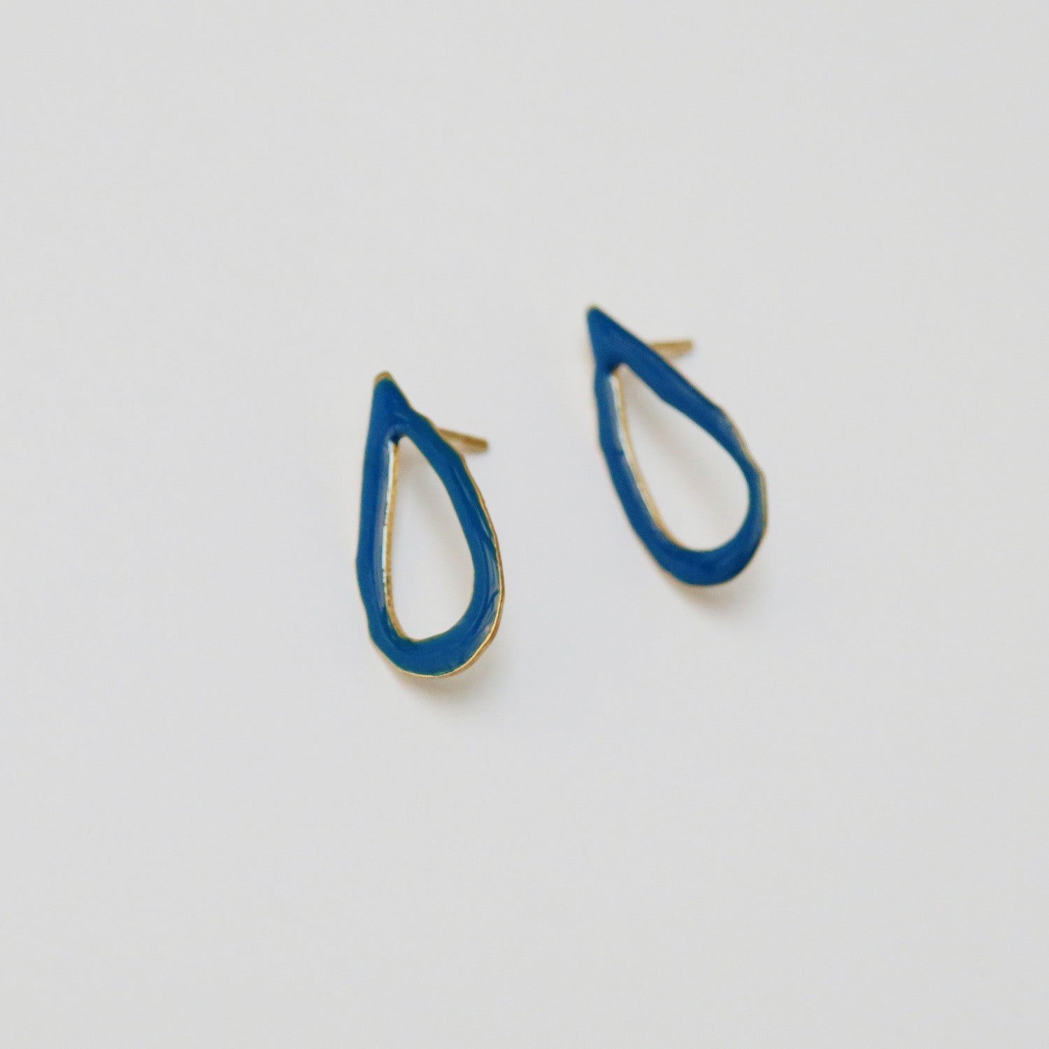 Miro Gold Earrings Blue Drop - Dyrberg/Kern NZ