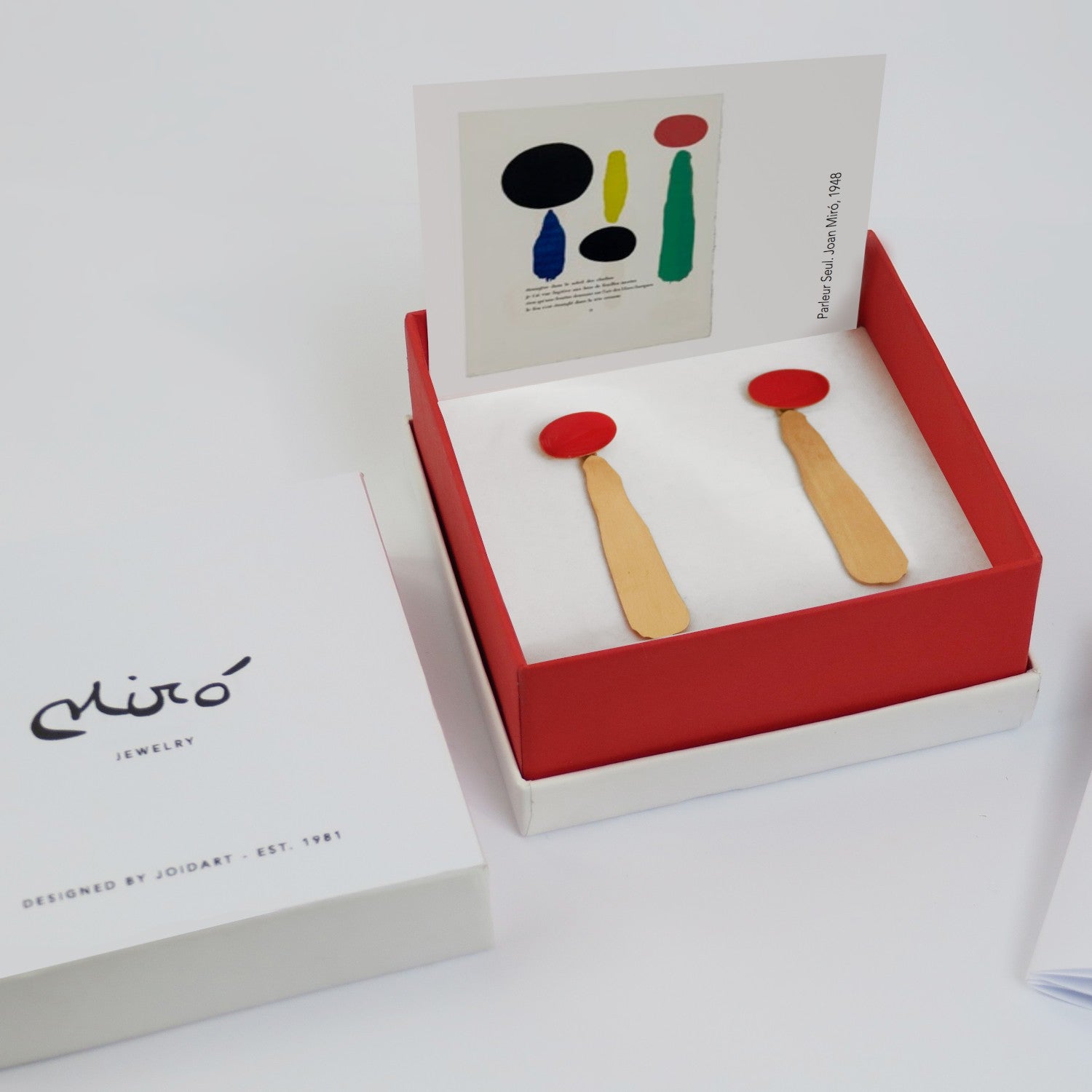Miro Gold Earrings Red Drop Large - Dyrberg/Kern NZ