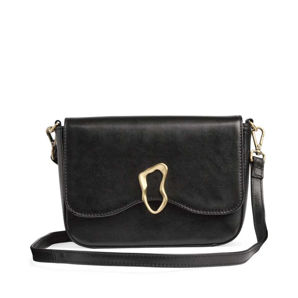 Morgana Cross. Bag, Antique, Black w/Brushed Gold - Dyrberg/Kern NZ