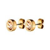 Noble Shiny Gold Earrings - Peach