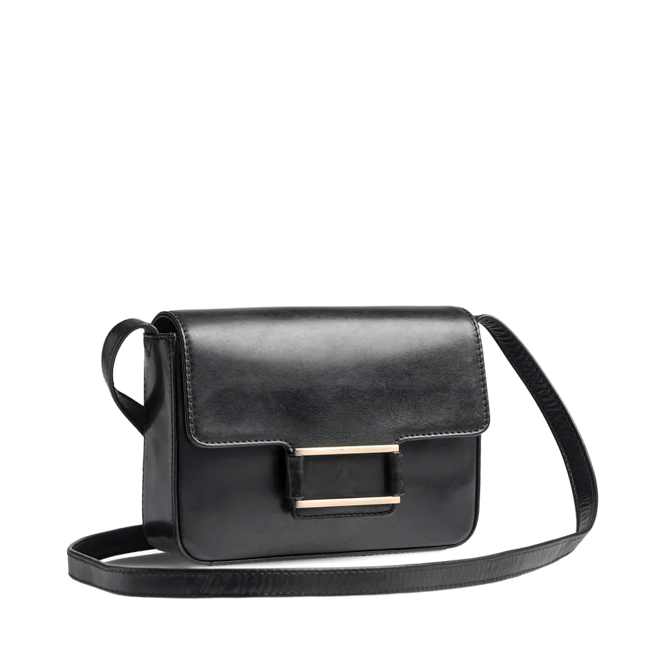 Noelle Crossbody Bag, Antique, Black w/Brushed Gold - Dyrberg/Kern NZ
