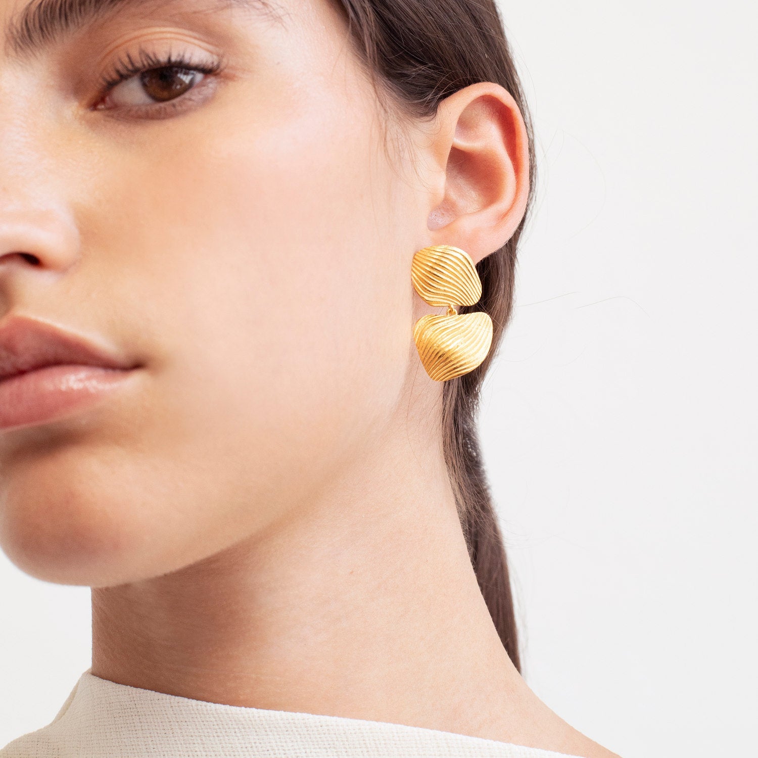 Onaria Double Golden Earrings - Dyrberg/Kern NZ