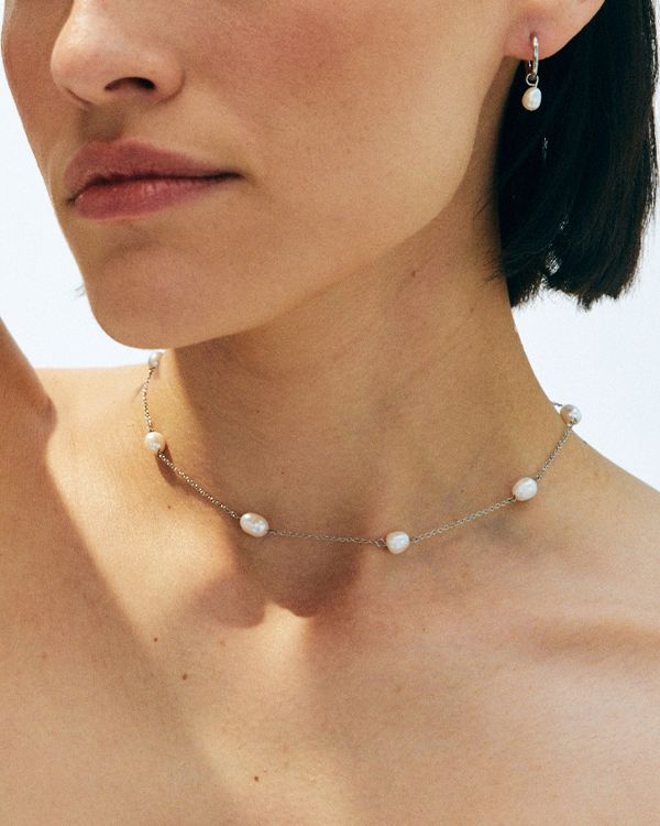 Perla Hoops Silver EdbladNZ