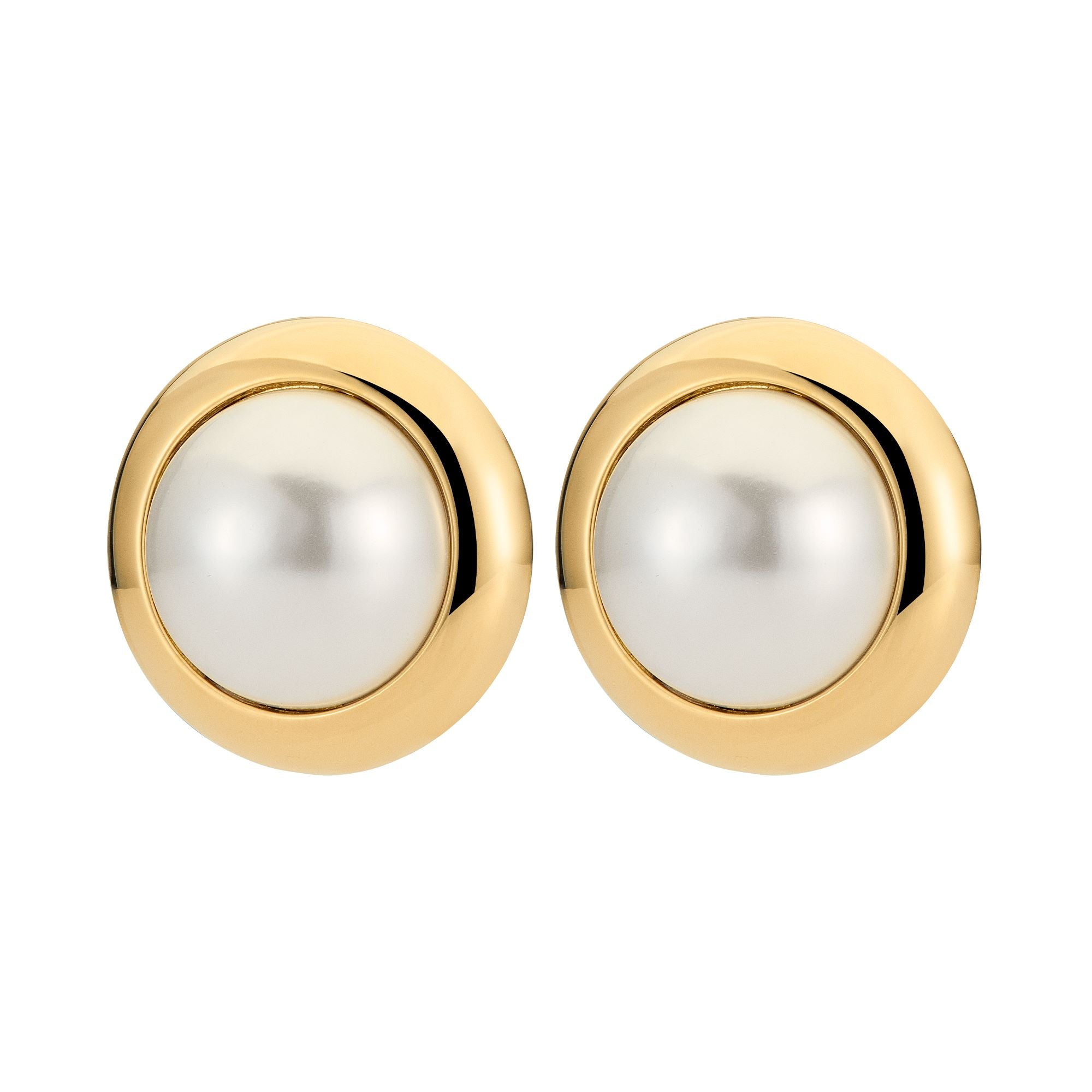 Rivoli Gold Earrings - White Pearl - Dyrberg/Kern NZ