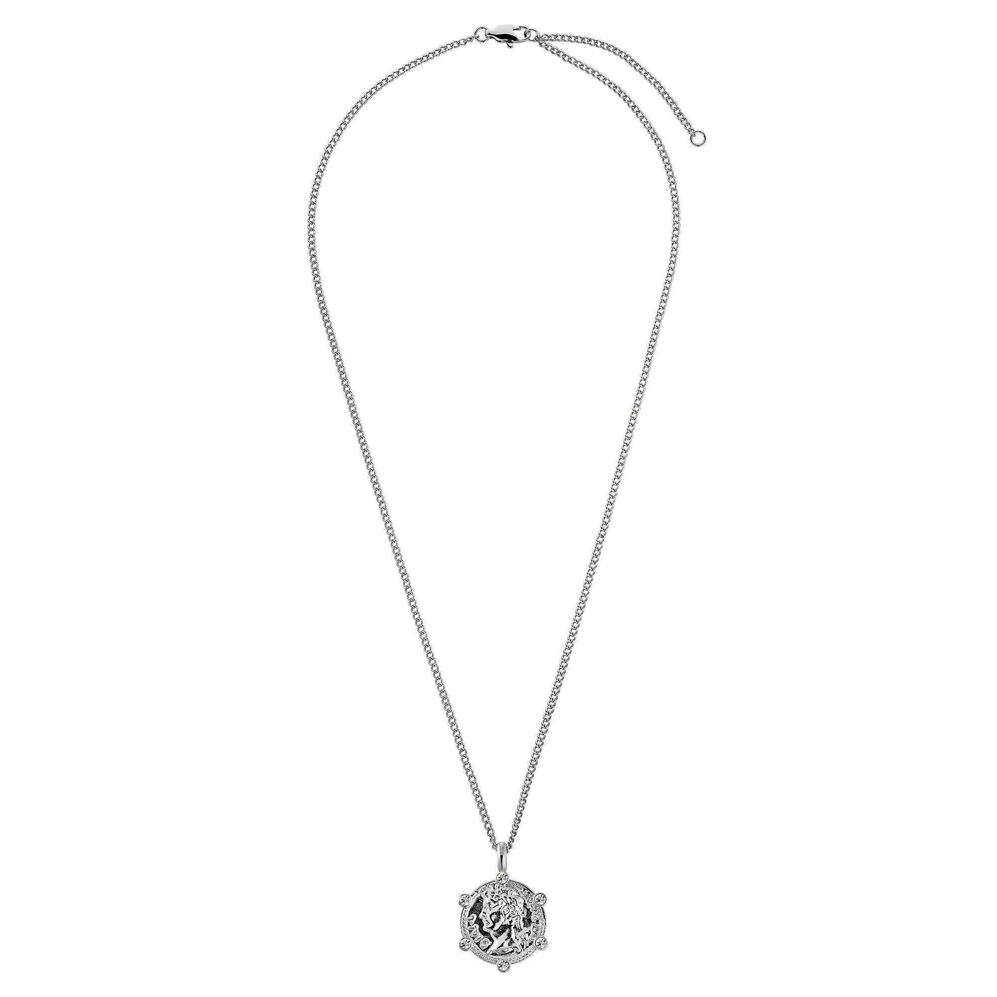 Siena Shiny Silver Necklace - Crystal - Dyrberg/Kern NZ