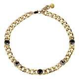 Angelina Gold Necklace - Black - Dyrberg/Kern NZ
