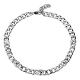 Angelina Shiny Silver Necklace - Crystal - Dyrberg/Kern NZ