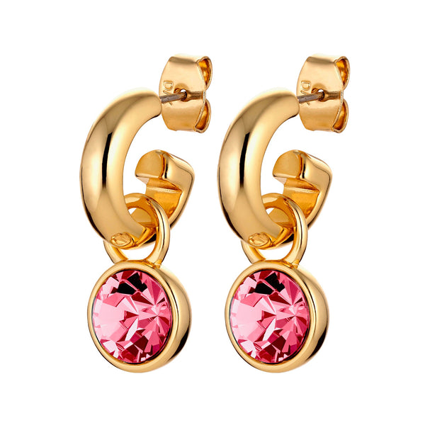 Rose Gold Hoop Earrings - Dyrberg/Kern NZ