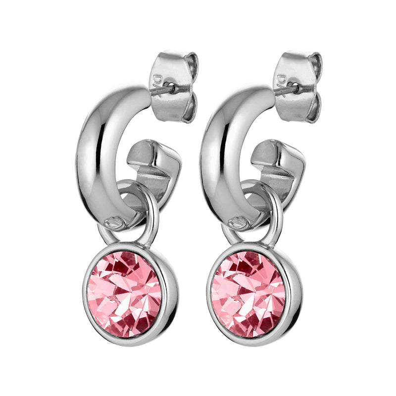 Rose Silver Hoop Earrings - Dyrberg/Kern NZ