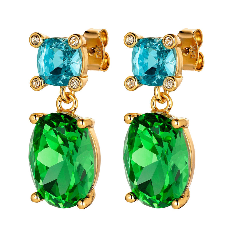 Emerald Green Drop Earrings - Dyrberg/Kern NZ