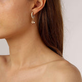Barbara Gold Earrings - Golden / Crystal - Dyrberg/Kern NZ