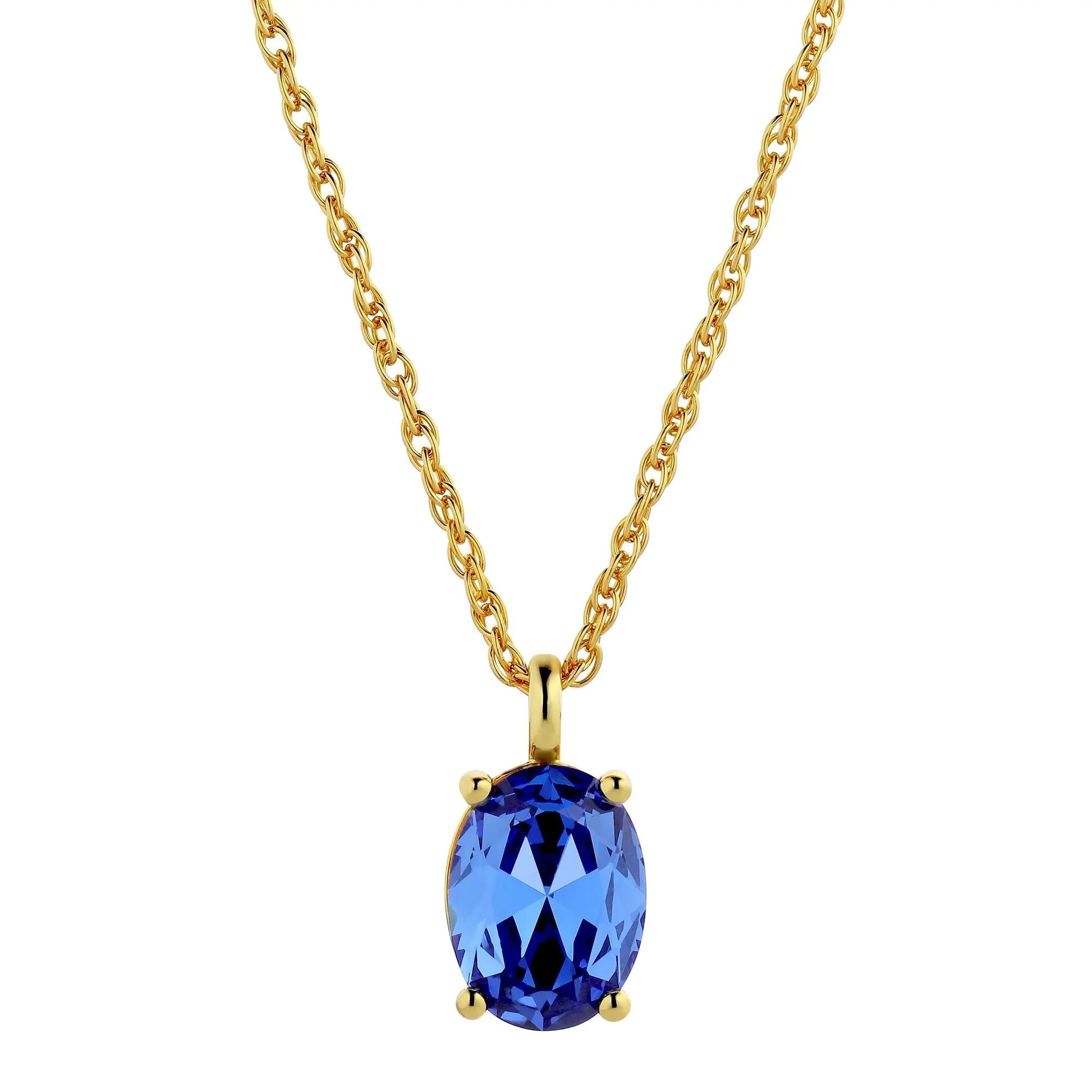 Barga Gold Necklace - Sapphire Blue - Dyrberg/Kern NZ