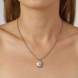 Barga Shiny Silver Necklace - Crystal - Dyrberg/Kern NZ